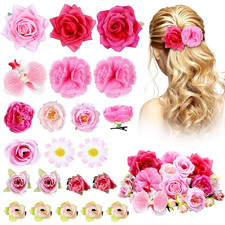 21 Pcs Flower Hair Clip Rose Hair Clips Barrettes for Women Flower Accessories B