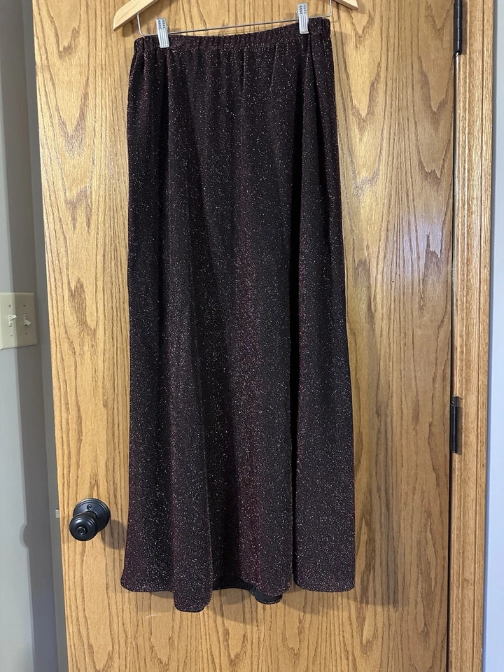 Vestido largo lavable para mujer Positive Attitude 2 piezas color cobre talla grande Foto 2 de 4