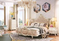 Klassische MöBel Schlafzimmer Set Bett 2X Nachttische Kommode Luxus Set 4Tlg