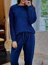 Ekouaer Womens Pajama Sets Cute Long Sleeve Pjs with Jogger Pants Soft Sleepwear