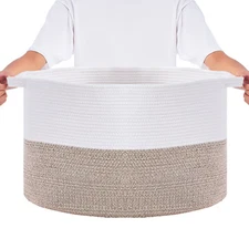 XXXL Large Rope Blanket Toy Baby Laundry Cotton Storage Basket 20 x 13 in 67L