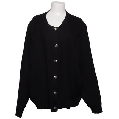 Zizzi, Strickjacke, Damen, Größe: XL, Schwarz, Polyester/Viskose, Einfarbig #xqG