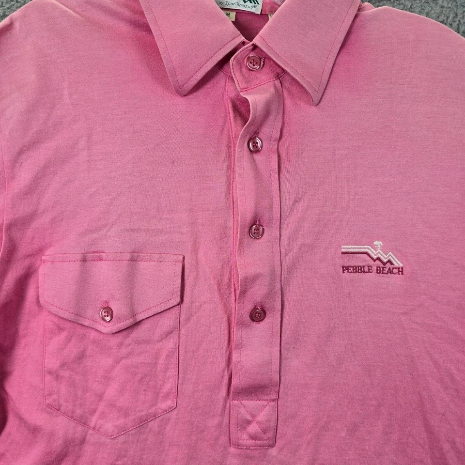 Polo rosa para hombre Pebble Beach Golf Links talla M Foto 2 de 4