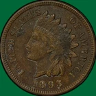 1893 Indian Head Cent Choice Extremely Fine XF+ Coin, Details #39559