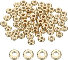 80Pcs Rondelle Spacer Beads 4Mm Diameter 1.5Mm Hole Size 1.5Mm Thick Metal Flat
