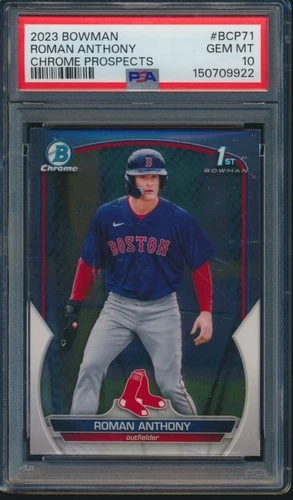 PSA 10 ROMAN ANTHONY 1st 2023 Bowman Chrome Prospects RED SOX Rookie RC GEM MINT