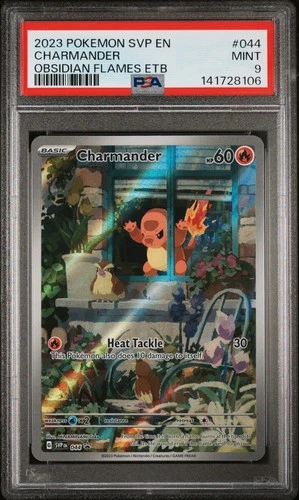 2023 POKEMON OBSIDIAN FLAMES ELITE TRAINER BOX #044 CHARMANDER PSA 9
