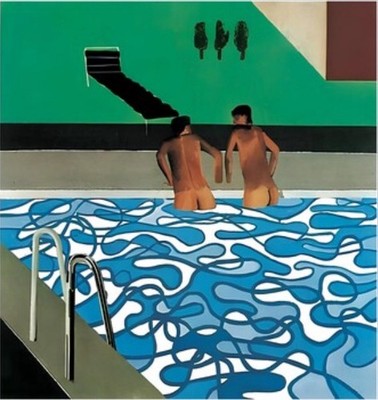 David Hockney Zwei Jungs in einem Pool, Hollywood Medium Poster 