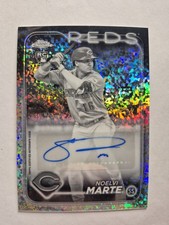 2024 Topps Chrome Noelvi Marte Black White Mini Diamond Auto RC Rookie Autograph