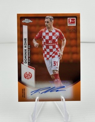 2023-24 Topps Chrome Bundesliga Orange Refractor /25 Dominik Kohr Auto