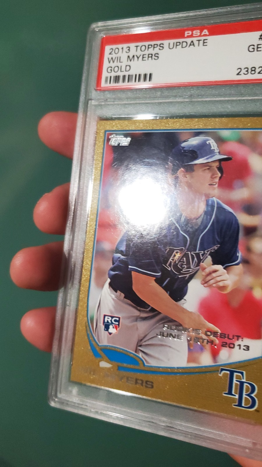 2013 Topps Update Gold #US26 Wil Myers RC Rookie PSA 10 Rays Padres view 4