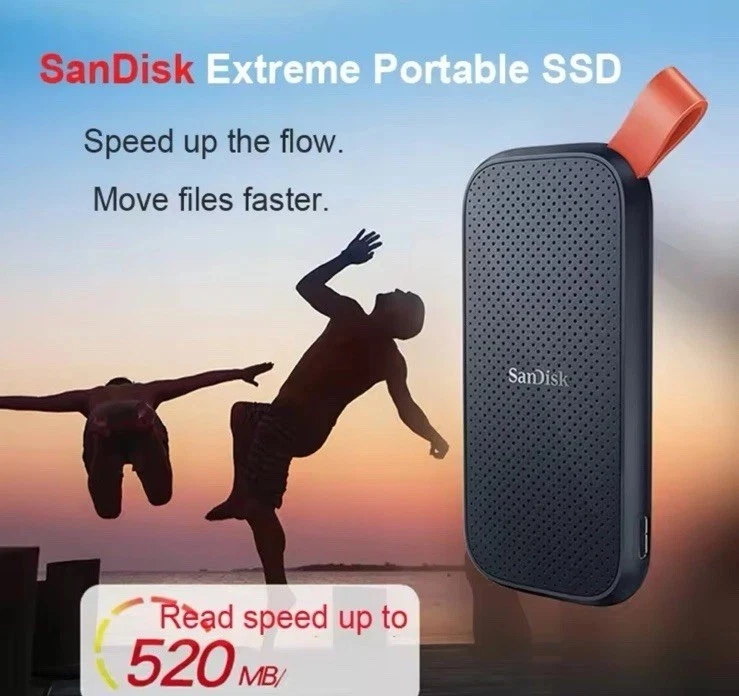 SanDisk hard disk mobile SSD E30 1TB 480GB 520M USB 3.1 HD 2TB - Image 4 of 4