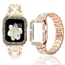 Case+Bling Strap Band Bracelet For Apple Watch Ultra 2 Series 9 8 7 6 5 4 SE