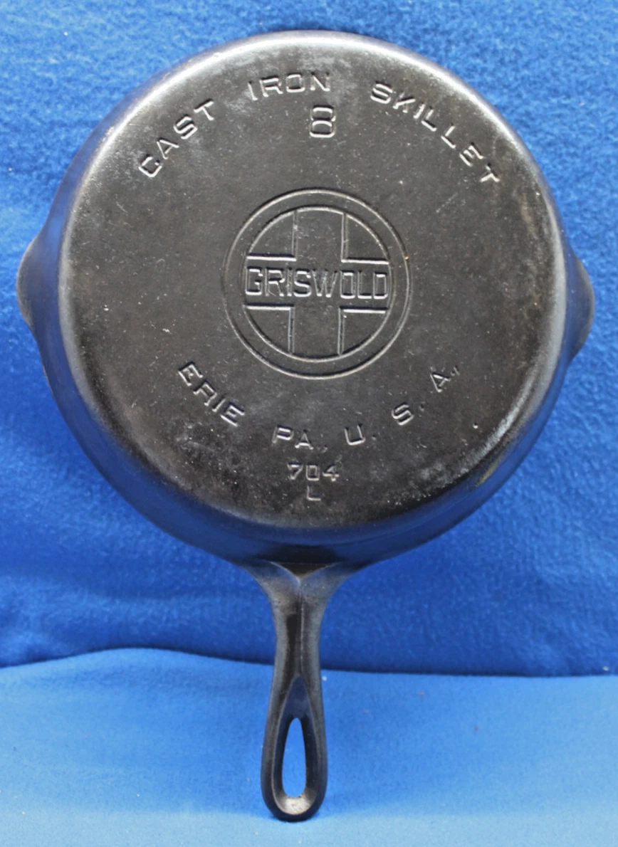 Vintage Griswold Cast Iron Skillet No. 8 704 L