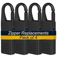 Zipper Pull . 4X Zips Black Heavy Duty Replacment Zippers Pull Tab for Broken Ja