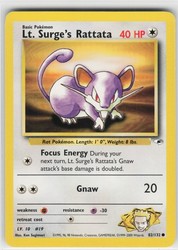 Lt. Surge's Rattata 82/132 Gym Heroes