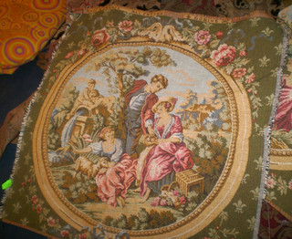 Vintage Goblys cotton tapestry France 20x20 #2