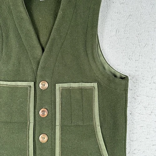 Boreal Mountain Anoraks Vest Men’s Small Green Wool Outdoor Hiking Hunting image 6