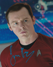 SIMON PEGG signed Autogramm 20x25cm STAR TREK in Person autograph COA