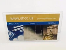 10 Pack Business Card Clear Acrylic Sign Holder Slant Back Display 4"x2" ZM