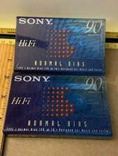 Sony 90 Minutes HiFi Normal Bias Cassette Tapes 2  C-90HFB