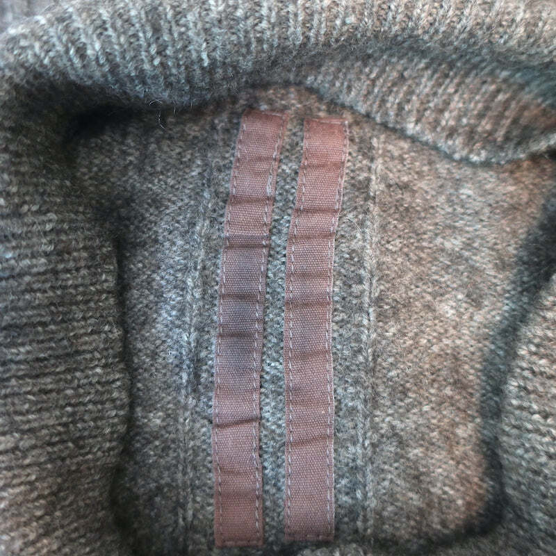 Rick Owens Mock Neck Sweater Dark Taupe Marled Kn… - image 5