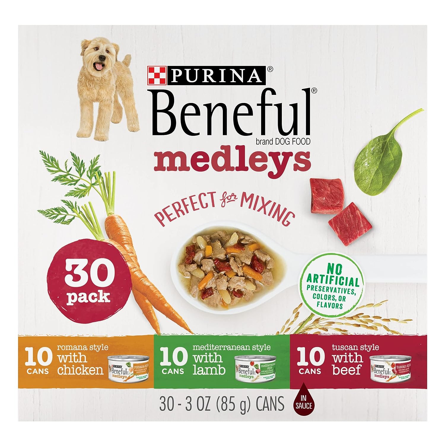 Variety Pack, Medleys Tuscan, Romana 3 Oz. Cans * 30