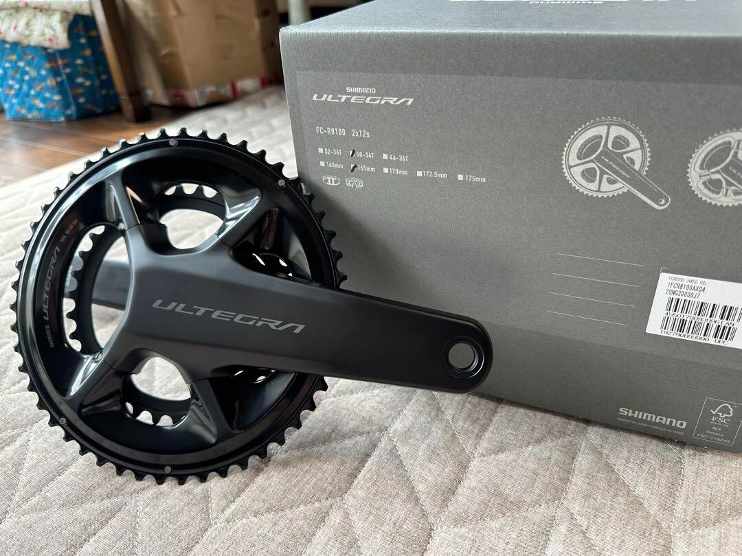 パーツ SHIMANO ULTEGRA FC-R8100 50-34T 165mm Shimano Ultegra FC-R8100 12-Speed Crankset 165mm 50/34T