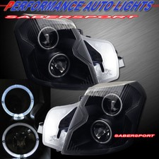 Set Of Black Halo Projector Headlights Halogen Ver. For 2003-2007 Cadillac Cts