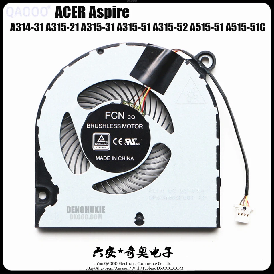 Acer Aspire A314-31 A315-21 A315-31 A315-51 A515-51 A515-51G CPU Cooling Fan - Image 2 of 4