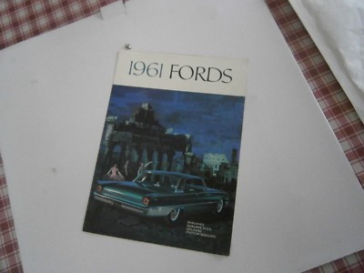 Auto Werbekatalog Prospekt Auto Fords 1961 Fairlanes Galaxie Kombi