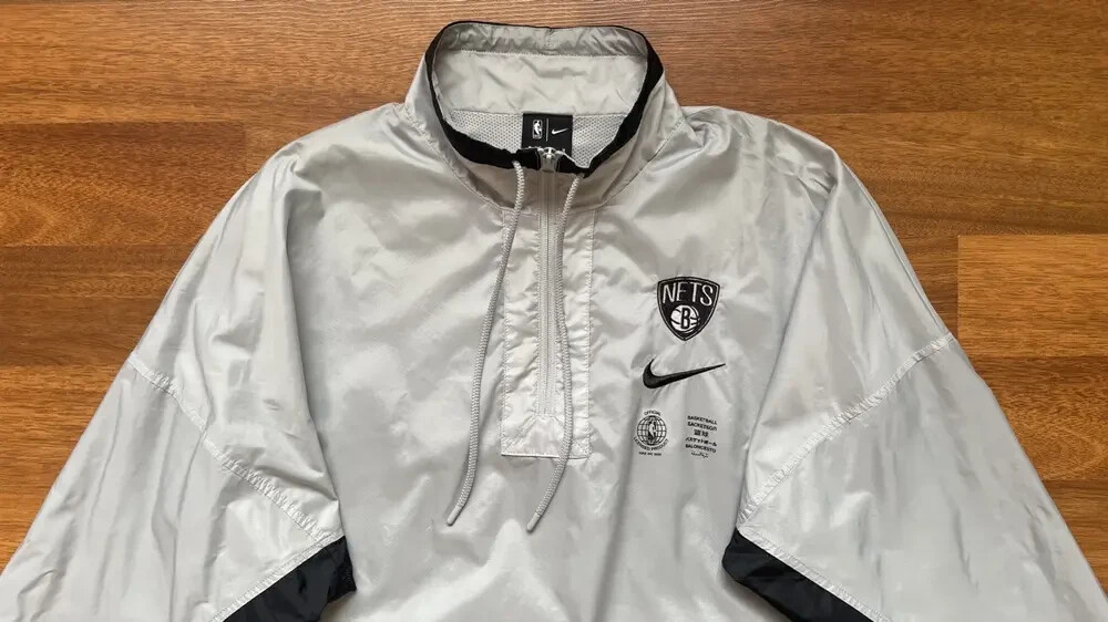 NIKE NBA BASKETBALL TRACK TOP BROOKLYN NETS SIZE 