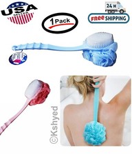 Bath Body Brush Soft Bristles Loofah Back Scrubber Plastic Handle 1 Pack New