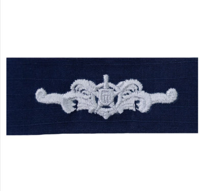 GENUINE U.S. COAST GUARD EMBROIDERED BADGE: CUTTERMAN ENLISTED - RIPSTOP FABRIC