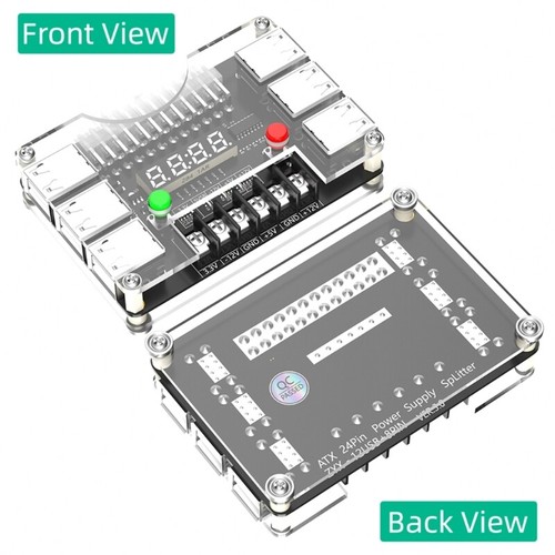 24Pin Power Supply Breakouts Board 12 Port USB LED Display 3.30V 5V 12V Output - 第 5/8 張圖片
