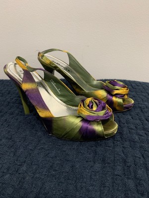 purple and green heels