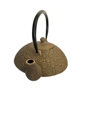 Teapot Well Equipped Kitchen Tea Pot Infuser Goldtone Cast Iron Kettle Tetsubin
