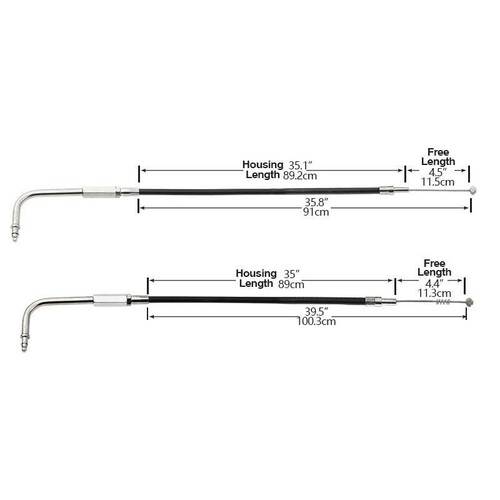 80cm-220cm Throttle Cable Fit For Harley Sportster IRON XL 883 XL 1200 XL1200C - Picture 14 of 23