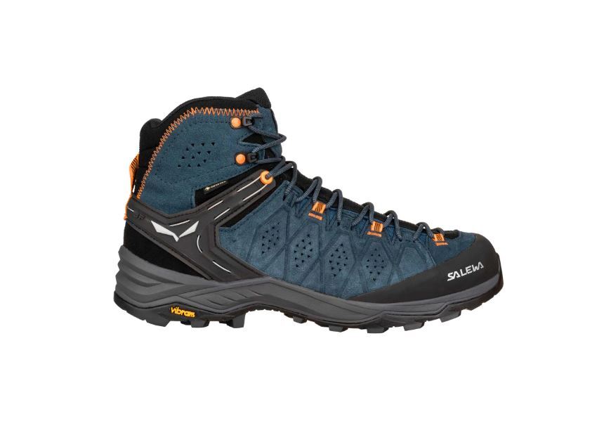 Scarpe uomo Salewa Ms Alp Trainer 2 Mid Gtx trekking vibram 61382 8675 Blu