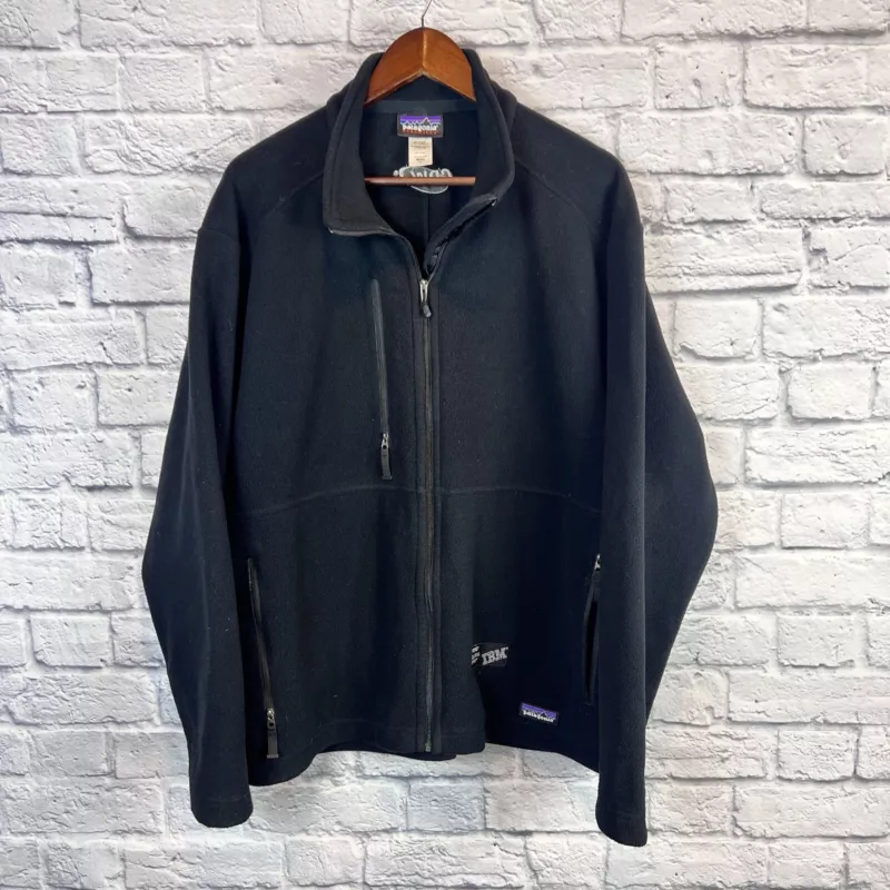patagonia synchilla full zip logo jacket