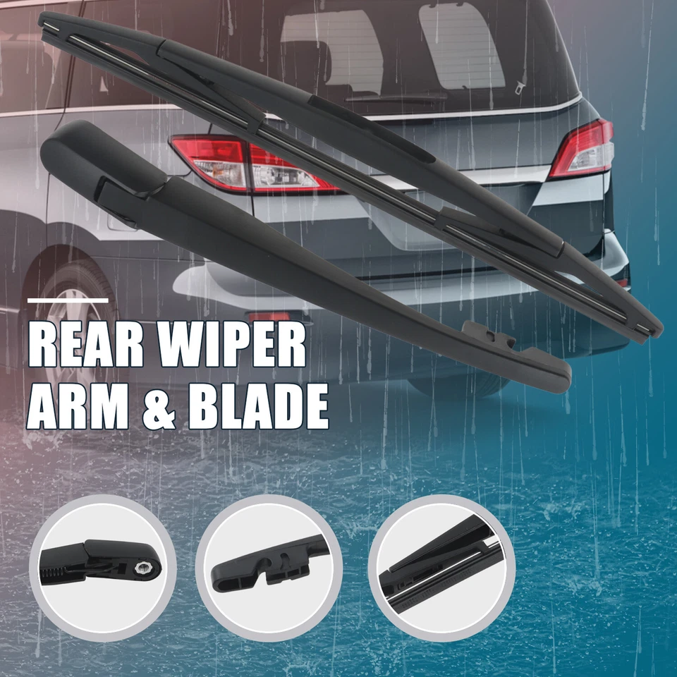 Juego de brazo y cuchillas limpiaparabrisas trasero negro apto para Nissan Pathfinder 2005-2012  Foto 4 de 4