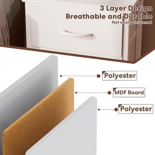 Nightstand with 2 Fabric Drawers Small Dresser Bedroom Living Room Furniture - 第 60/61 張圖片