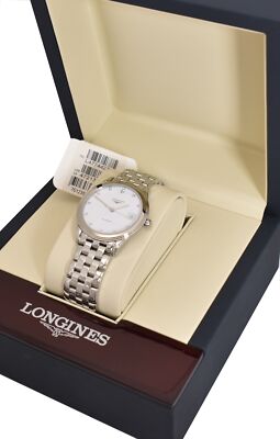 Longines Flagship 36mm Herrenuhr L47744276 - Automatik / Diamantmarkierungen