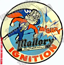 MALLORY HOT ROD RAT FINK MOTORCYCLES TOOLS GUNS STICKER