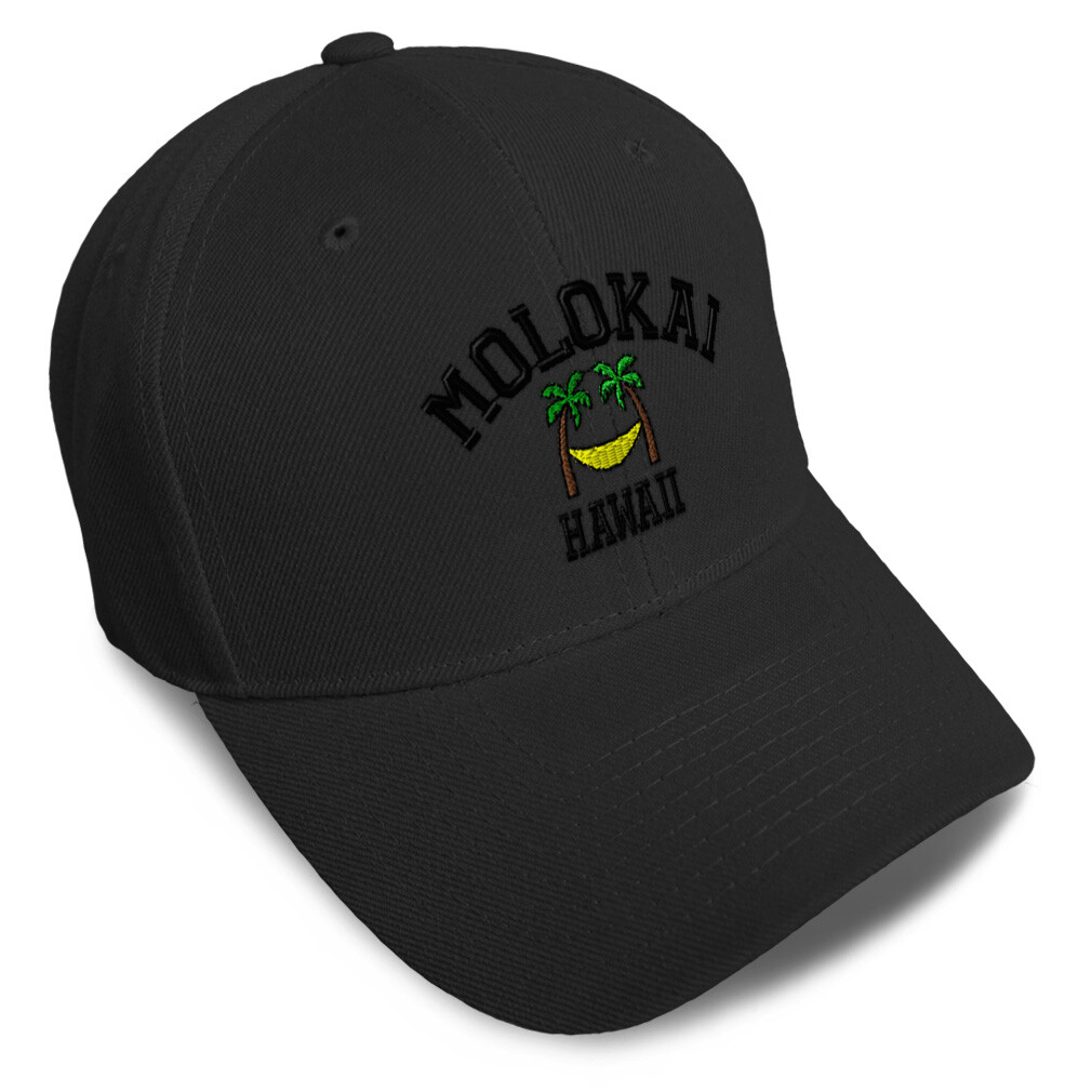 Baseball Cap Molokai Hawaii with Tropical Embroidery Dad Hats for Men & Women