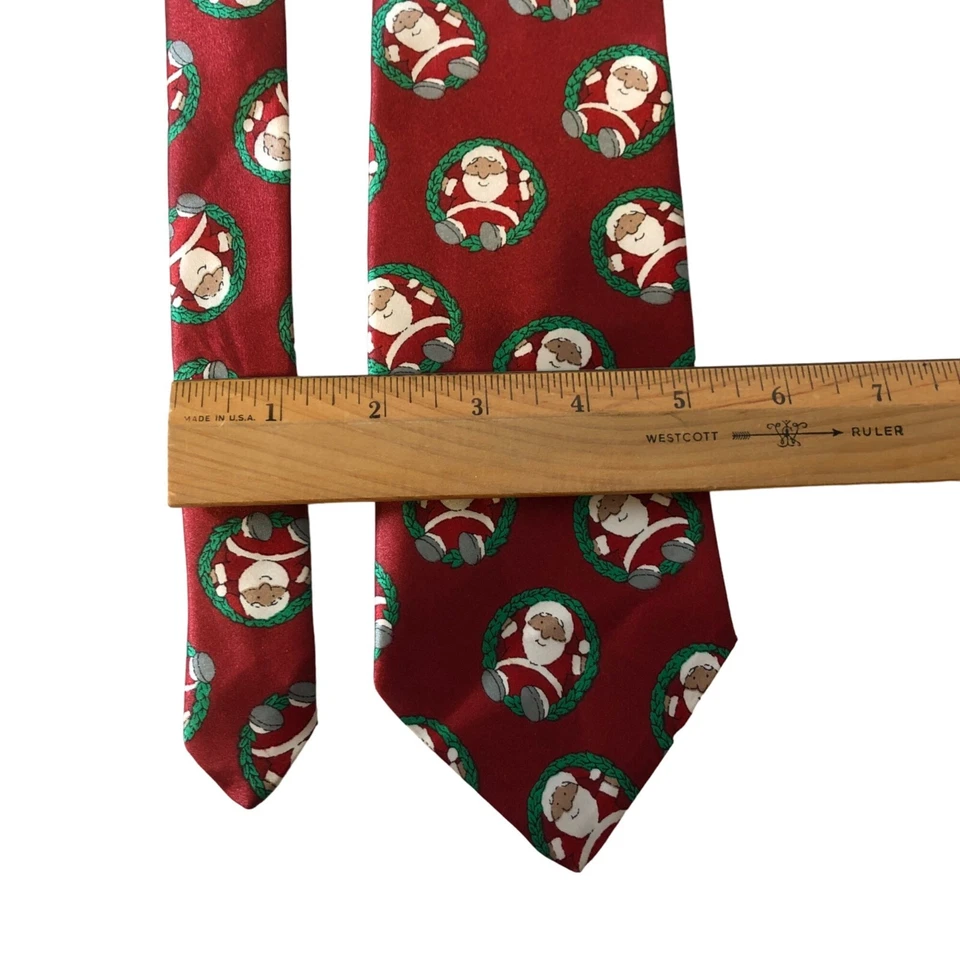 Corbata Surrey Navidad Para Hombre Mezcla Seda Papá Noel Vacaciones Corbata De Colección Oficina Trabajo Foto 3 de 4