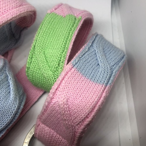 Womens Summer Belt Tommy Hilfiger Cotton D Ring Pink Baby Blue Green - Picture 3 of 3