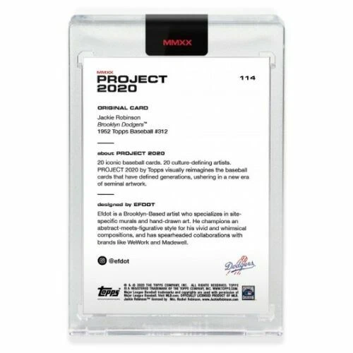 Topps Project 2020 #114 Jackie Robinson By Efdot 1952 CONFIRMED - Image 2 of 2