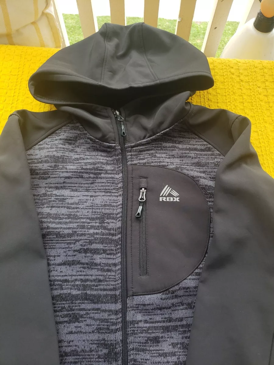 RBX Women's Jacket w/Hoodie Active Wear Black Gray Size XL