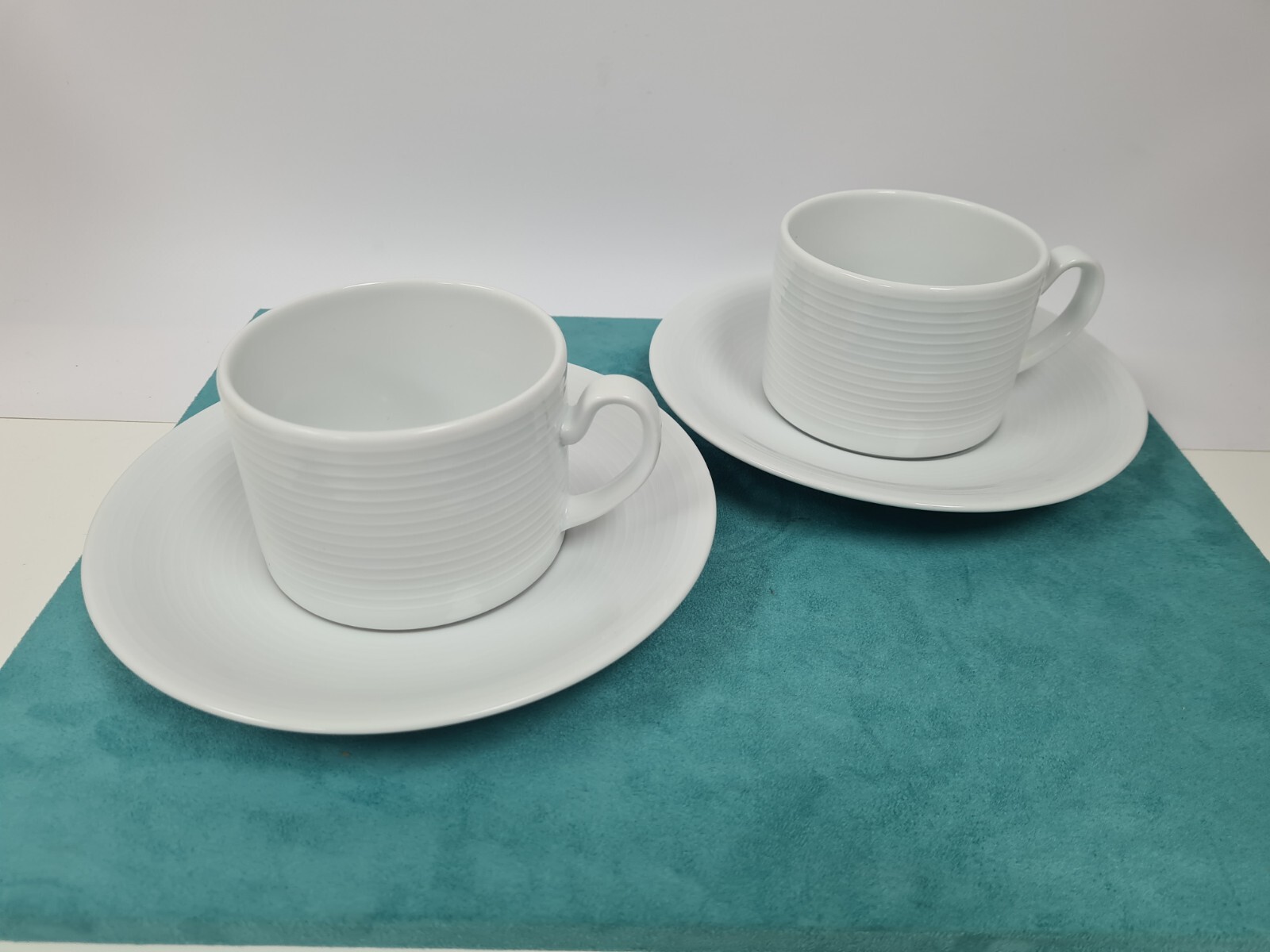 John Lewis Cup and Saucer Set Of 2 Porcelain Breakfast Tea Coffee eBay